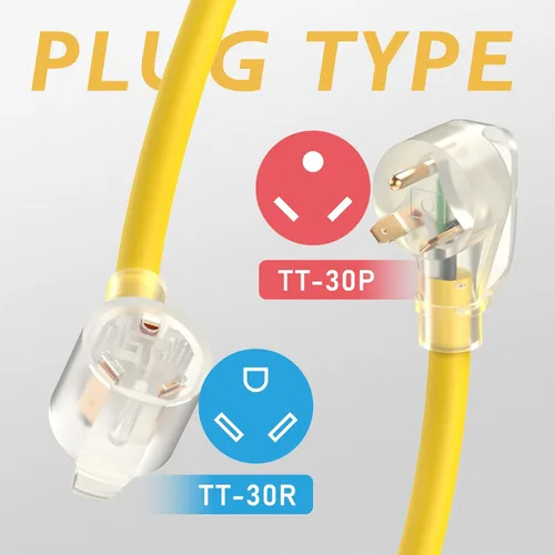 Vista 3 de TOOLIOM Cable de alimentación RV de 30 amperios de 25 pies, cable de extensión NEMA TT-30P a TT-30R RV, cable de extensión de alimentación STW 10/3