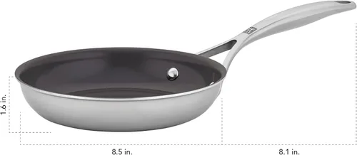 Vista 2 de ZWILLING Energy Plus - Sartén antiadherente de cerámica de acero inoxidable de 8 pulgadas