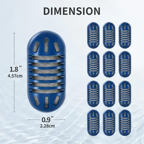 Vista 7 de Paquete de 12 cartuchos de desmineralización para humidificador compatible con HoMedics Total-Comfort, tabletas de desmineralización y filtro