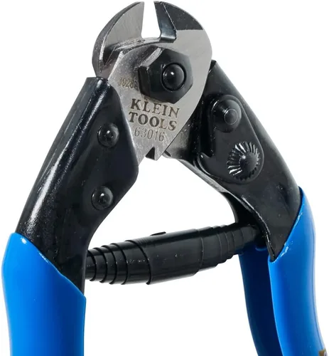 Vista 4 de Klein Tools 63016 Cortador de cables, tijeras de cable resistentes cortan ACSR, acero y la mayoría de cables endurecidos, con práctico bloqueo