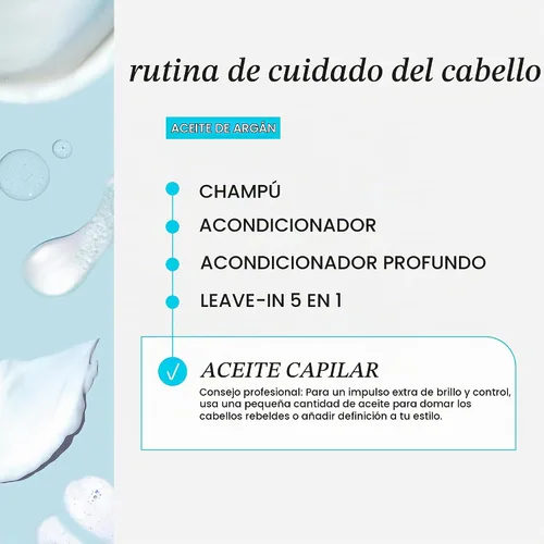 Vista 7 de HASK ARGAN - Viales reparadores de aceite para el cabello para controlar el brillo y el encrespamiento para todo tipo de cabello, seguro