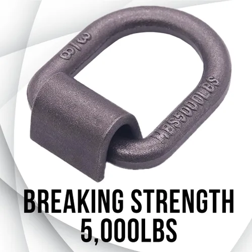 Vista 4 de BoxerTool Ancla de amarre de anillo en D soldado de 3/8" de alta resistencia - Ancla de amarre de 5,000 LBS para cama de camión - Anillos en D