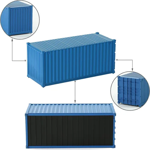 Vista 5 de 8 unids Mezclado Diferente 20ft Contenedor de Carga HO Escala Modelo Tren Accesorios 1:87 20 Pie Contenedor C8720