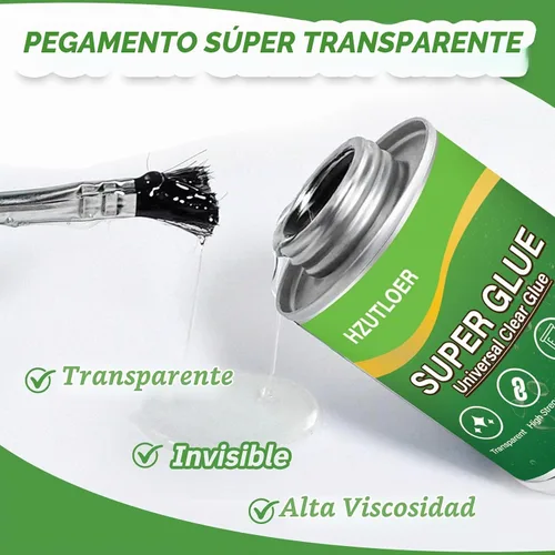 Vista 7 de Super pegamento, pegamento transparente con cepillo, adhesivo fuerte multiusos, pegamento instantáneo multiusos para madera, cerámica, cuero