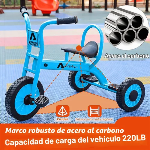 Vista 3 de Trike para niños a partir de 3 años, ruedas de goma de acero al
