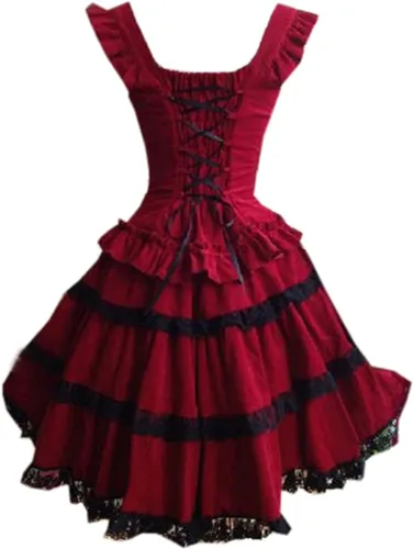 Vista 3 de Partiss clásico Gótico De La Mujer Slim Fit Lolita vestido