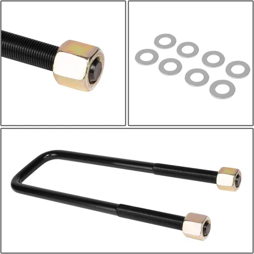 Vista 5 de J2 Engineering Kit de bloque de elevación de nivelación trasera de 2 pulgadas con pernos en U compatible con Tacoma 95-22, J2-LK-TY-R-001-BK