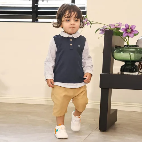 Vista 3 de Zapatos de bebé para niños y niñas, primeros caminantes, animales lindos, tenis para niños pequeños, suela de goma