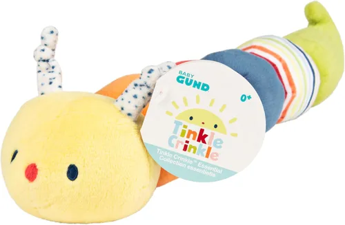 Vista 5 de GUND Baby Tinkle Crinkle Collection Essential Caterpillar - Peluche sensorial, 14 pulgadas Oruga multicolor