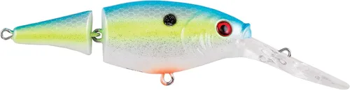 Vista 21 de Berkley Flicker Shad Jointed Fishing Hard Bait Negro plateado