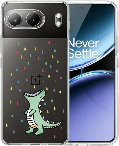 Vista 12 de Unov Funda para OnePlus Nord 4 5G, ramo de flores Patrón en relieve transparente, antideslizante, protector delgado a prueba de golpes, TPU