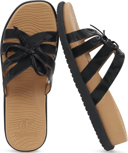 Vista 9 de COFACE Sandalias ortopédicas elegantes para mujer, puntera cuadrada, cómodas, gruesas, atléticas, para recuperación, caminar, ligeras, de espuma