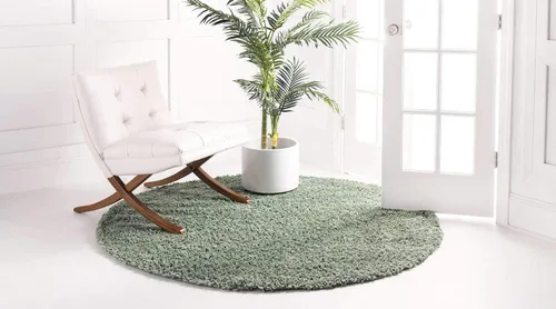 Vista 106 de Unique Loom Colección Davos Shag - Alfombra Lino