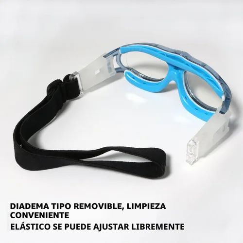 Vista 5 de Gafas deportivas de baloncesto con correa elástica para niños, gafas de fútbol