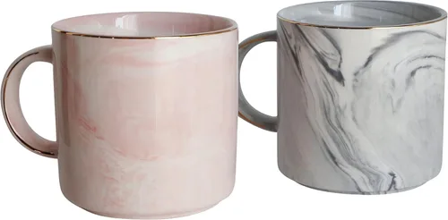 Vista 4 de Mecai Nuevos padres Gfits-Mom and Dad Est 2027 Tazas de café Gris y rosado