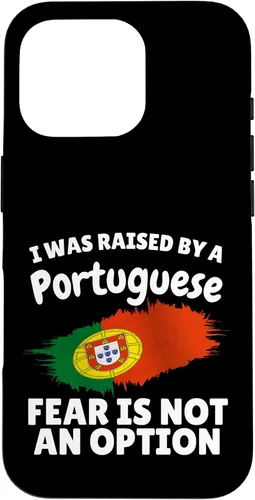Vista 20 de I was Raised by a Portuguese Portugal Flag Gift Son Daughter Case for iPhone 16