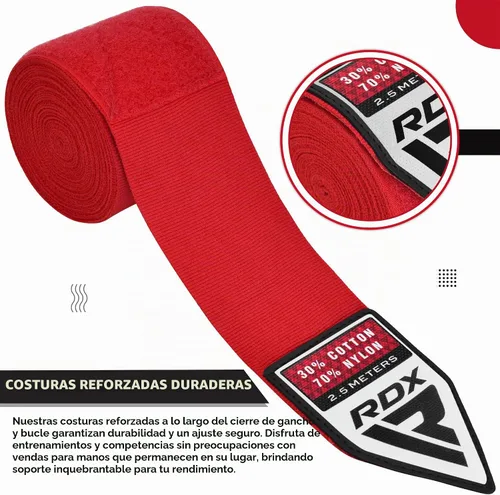 Vista 7 de RDX Boxing Wraps Kids 2.5M Guantes internos, Vendajes elásticos para el pulgar, Junior Under Mitts Protector de puño de mano Correas de soporte