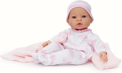Vista 8 de Madame Alexander Muñeca Lee Middleton de recién nacido de 16 pulgadas, nube rosa, tono de piel oscuro
