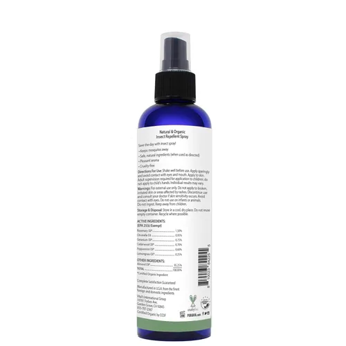 Vista 3 de PURA D'OR Spray repelente de insectos natural y orgánico – Spray para exteriores sin DEET con aceites esenciales de citronela, menta y romero