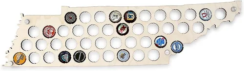 Vista 35 de Torched Tapa de cerveza Mapa Alabama, Estados Unidos tapa de cerveza titular decoración de pared, regalo para amantes de la cerveza para hombres