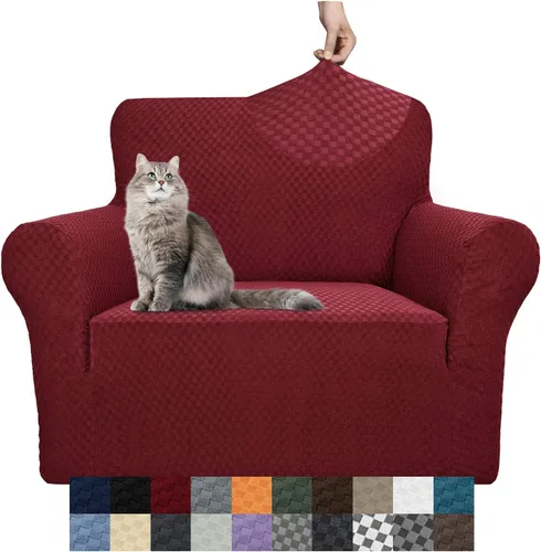 Vista 96 de YEMYHOM Funda para sofá con diseño jacquard de alta elasticidad, funda para silla de sala de estar, a prueba de mascotas, perros y gatos
