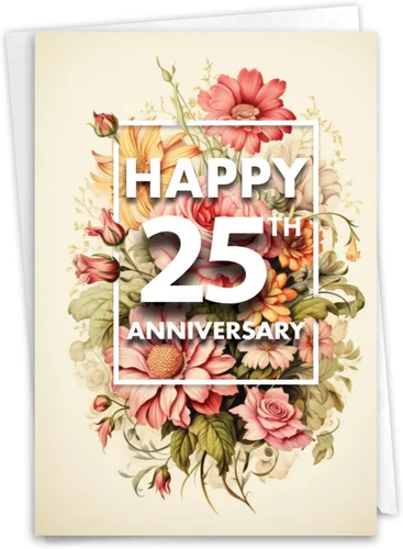 Vista 12 de NobleWorks Tarjeta de felicitación de 25 aniversario (compañero de trabajo) con sobre de 5 x 7 pulgadas para hombres, mujeres (1 tarjeta) 25 años