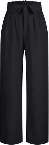 Vista 4 de Pantalones elegantes para mujer, de negocios, casuales, de pierna ancha, pantalones de cintura alta sólidos, elegantes trajes de trabajo y oficina