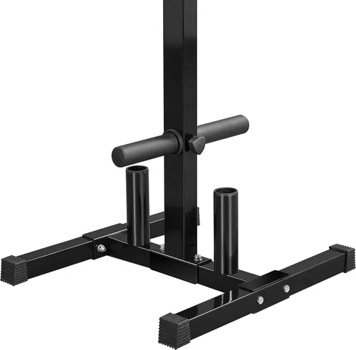 Vista 6 de Yaheetech Soporte para placas de mancuernas y mancuernas de 2 pulgadas para árbol olímpico, soporte para placa de parachoques de peso con 2 soportes