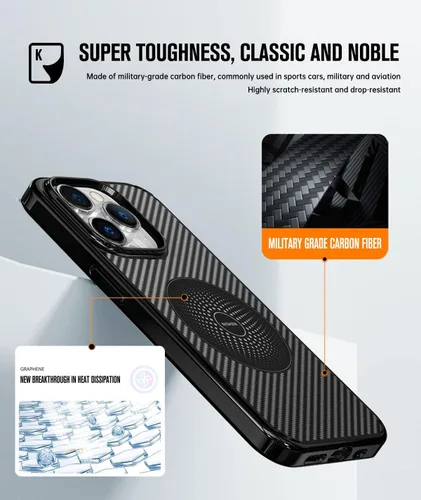 Vista 3 de Funda de refrigeración para iPhone 14 Max Pro, iPhone 14 Pro Max, disipación de calor [compatible con MagSafe], sin carga inalámbrica