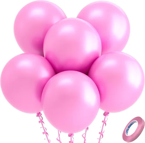 Vista 234 de Bezente - Globos redondos de látex cromado metálico plateado para helio, paquete de 100 unidades de 12 pulgadas Globos plateados para decoraciones