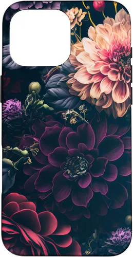 Vista 19 de Dahlia Flower Moody Dark Floral Pink and Purple Pattern Case for iPhone 17