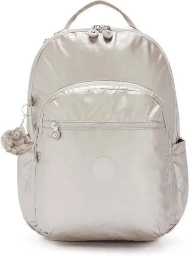 Vista 51 de Kipling Seúl - Mochila pequeña para tableta, diseño de flores acuáticas, talla única