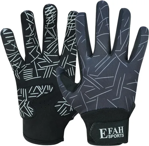 Vista 8 de Guantes de bateo de béisbol EFAH SPORTS para jóvenes, adultos, hombres, niños y niños con acolchado, cómodos guantes de bateo de sóftbol con palmas