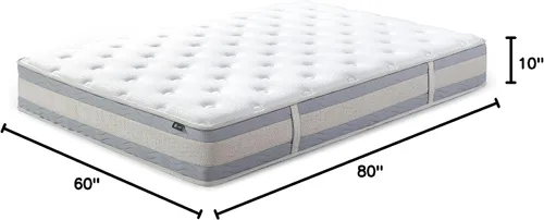Vista 13 de Colchón híbrido Zinus de 35.5 cm de espuma de memoria con gel infundido., Gel Espuma, Blanco