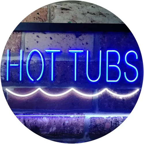 Vista 20 de ADVPRO Hot Tubs Supply Dual Color LED Neon Sign Blue & Red 12" x 8.5" st6s32-i3375-br