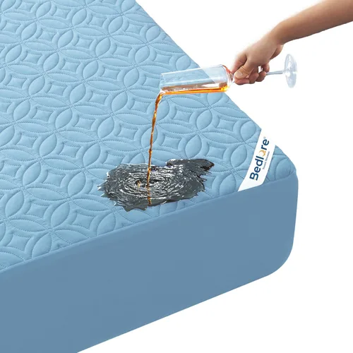 Vista 15 de BEDLORE - Protector de colchón impermeable, tamaño individual Deep Pockets Fit 6"-15" Mattresses, Soft Breathable Dirt-proof Single Bed Mattress