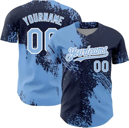 Vista 29 de Camiseta de béisbol personalizada con patrón de cepillo de béisbol, camisas de béisbol personalizadas, uniforme deportivo, número de nombre cosido