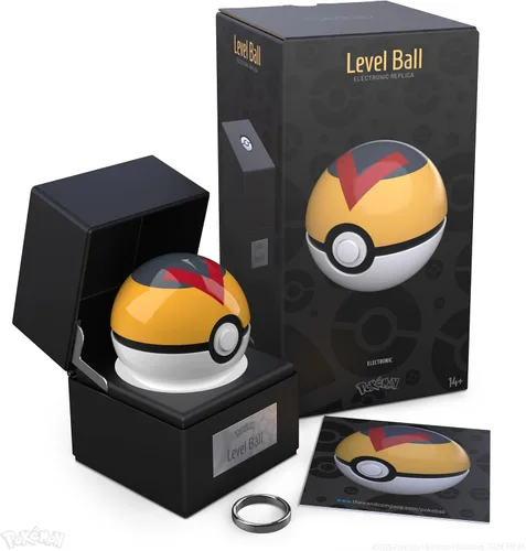 Vista 8 de The Wand Company Original Poké Ball - Réplica auténtica de la Pokébola, realista, electrónica, fundida a presión, con estuche para exhibición, luz