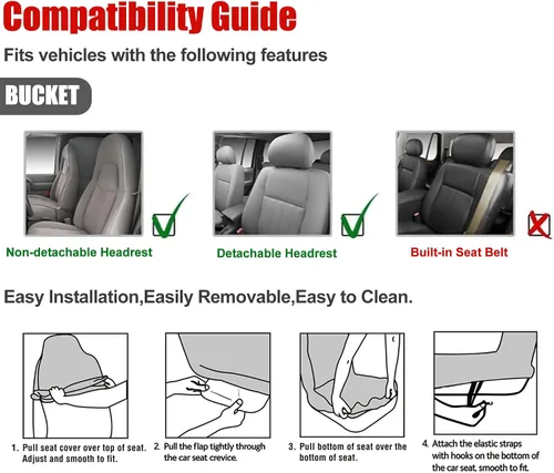 Vista 7 de uxcell 7pcs Manta Durable Baja Bucket Seat Protector para Coche Auto Azul