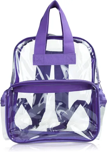 Vista 30 de DALIX Bolsas de mochila transparentes de plástico liso dorado