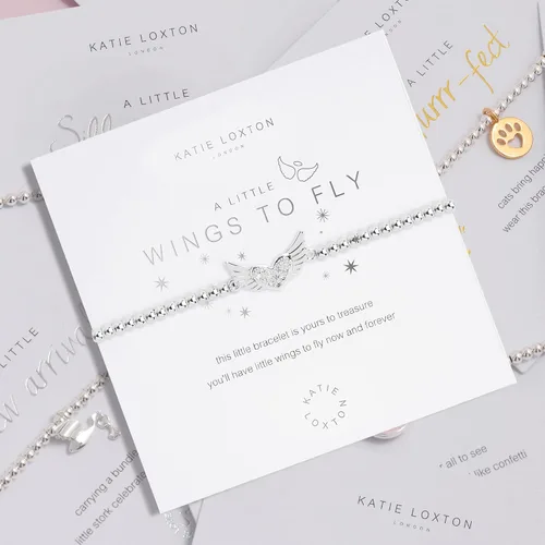 Vista 2 de Katie Loxton a Little Mantras - Pulsera elástica ajustable con dije para mujer.