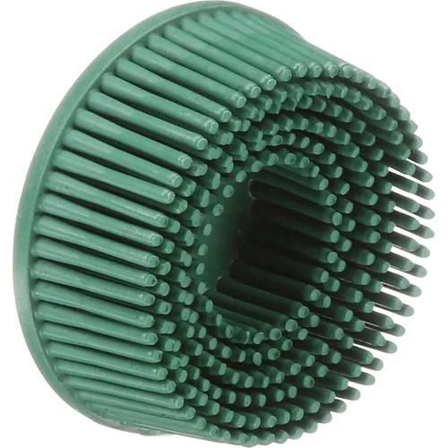 Vista 2 de Scotch-Brite™ Roloc™ Disco de cerdas, RD-ZB, 50, TR, verde, 2 pulgadas x 5/8 pulgadas, cónico