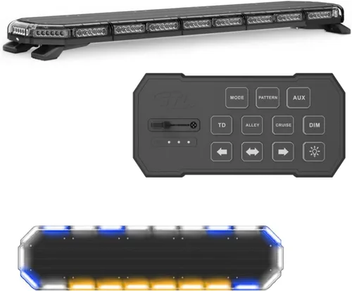 Vista 20 de SpeedTech Lights K-Force Elite 47 Barra de luz LED de tamaño completo – 132 LEDs, 396W Luz de advertencia de emergencia de montaje en techo