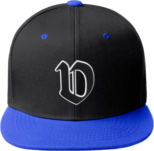 Vista 1357 de Daxton Gorra clásica con visera de billete plano con letras del alfabeto inglés antiguo de la A a la Z