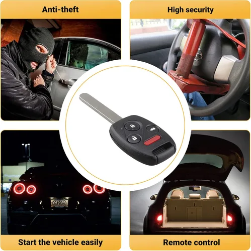 Vista 7 de Control remoto de entrada sin llave compatible con Honda Accord Pilot 2008-2012 llave de coche de repuesto con ID FCC: KR55WK49308 (paquete de 2)