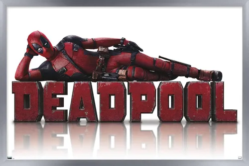 Vista 11 de Marvel Deadpool Legacy - Póster de pared acostado, 22.4 pulgadas de largo x 14.7 pulgadas de ancho, versión enmarcada de madera de granero