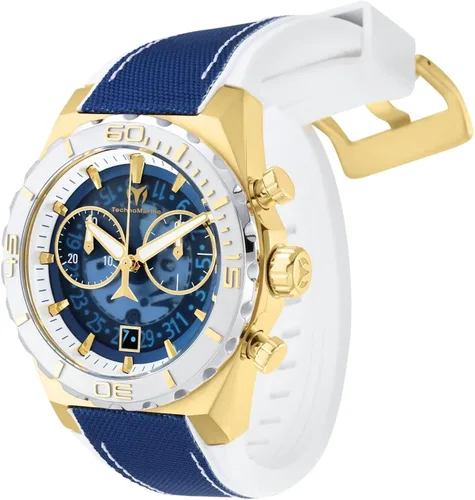 Vista 2 de TechnoMarine Reloj de cuarzo Reef Shark TM-519007 para hombre Blanco azul