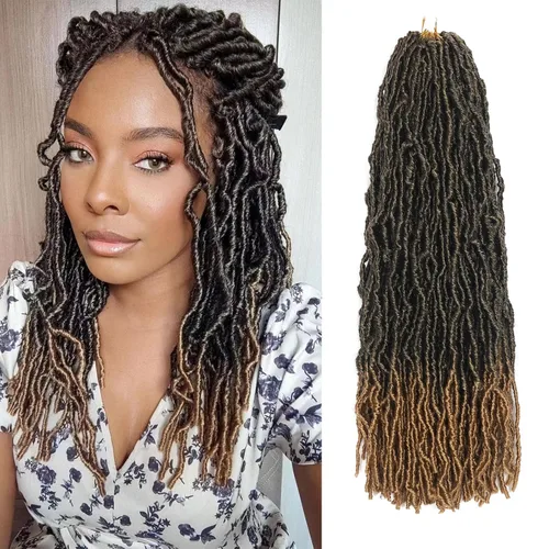 Vista 44 de Extensiones de cabello de ganchillo de 12 pulgadas de pelo sintético de ganchillo 1B, extensiones de cabello de ganchillo suaves