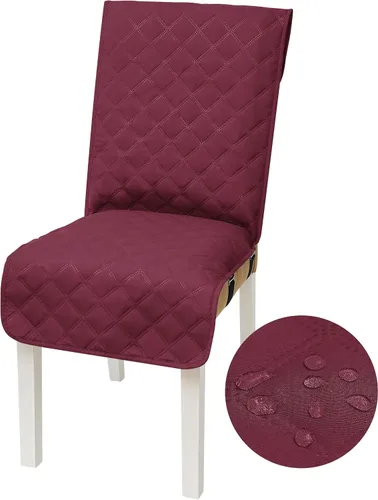 Vista 11 de Yonus Funda impermeable para silla de comedor, funda para silla de oficina, funda resistente al agua para silla de comedor, funda para silla