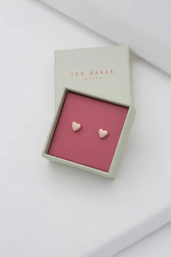 Vista 6 de Ted Baker London Harly - Aretes de tuerca con forma de corazón pequeño para mujer, Latón